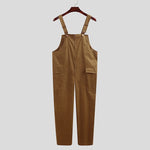 Fashion Men Cargo Overalls Loose Streetwear Pockets Solid Color Chic Suspenders Rompers Cotton Men Bib Pants Jumpsuits INCERUN 7